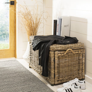 Wicker Storage Trunk with Removable Lid