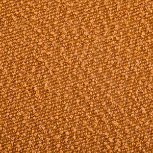 Round Boucle Ottoman with Wooden Legs