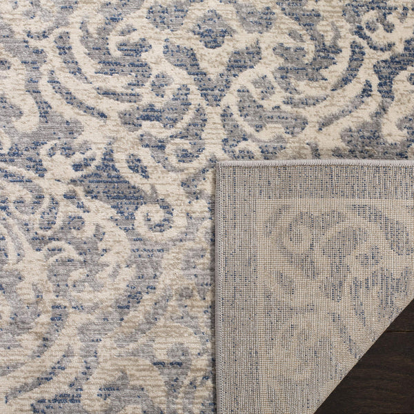 Damask Area Rug 5'3" x 7'6" – Stain Resistant Non-Shedding Indoor Rug