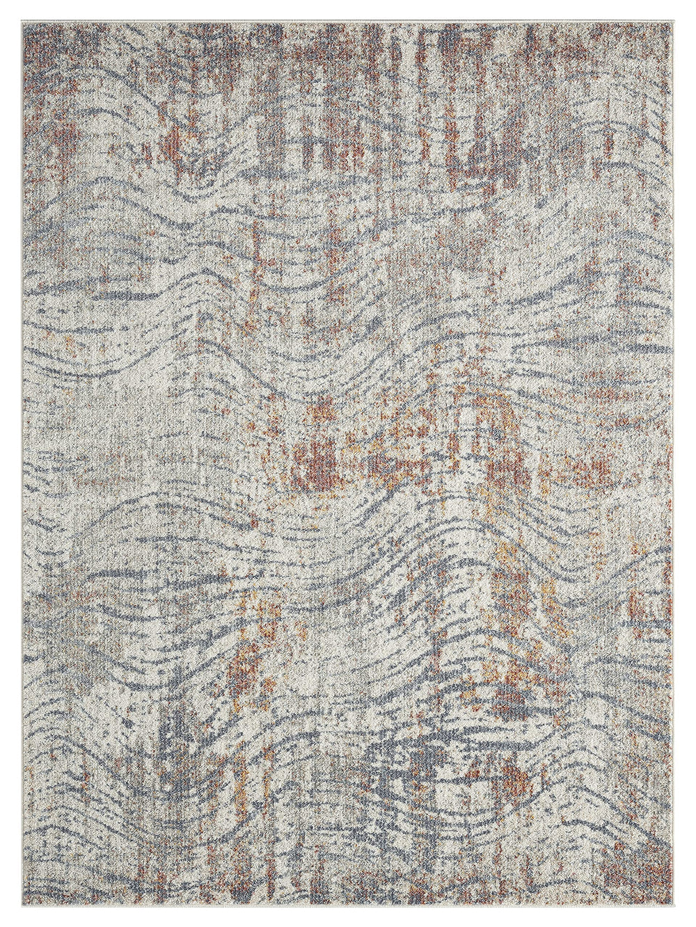 Vintage Beige Swirl Area Rug – Power Loomed Polypropylene