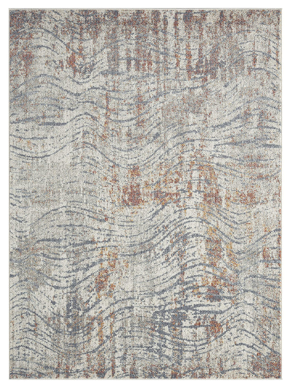 Vintage Beige Swirl Area Rug – Power Loomed Polypropylene