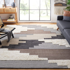 Hand-Knotted Wool Area Rug 8x10 – Tribal Southwestern Design
