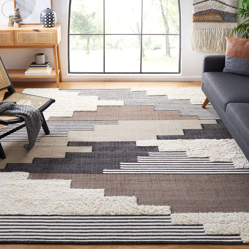 Hand-Knotted Wool Area Rug 8x10 – Tribal Southwestern Design