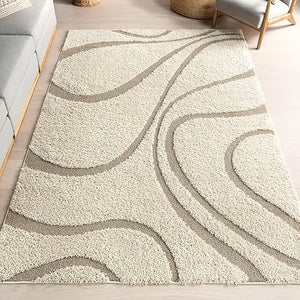 10x14 Modern Shag Area Rug – Abstract Polypropylene Indoor Rug