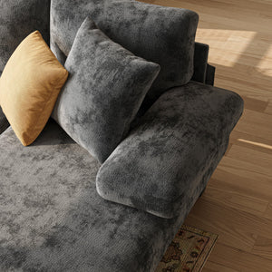 U-Shaped Convertible Sleeper Sofa with Pull-Out Bed