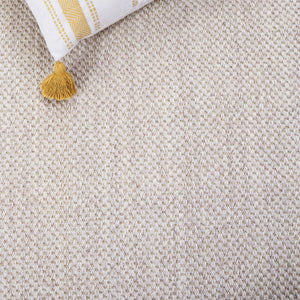 Natural Fiber Sisal Runner Rug 2'6" x 10' – Marble & Beige with Fabric Border