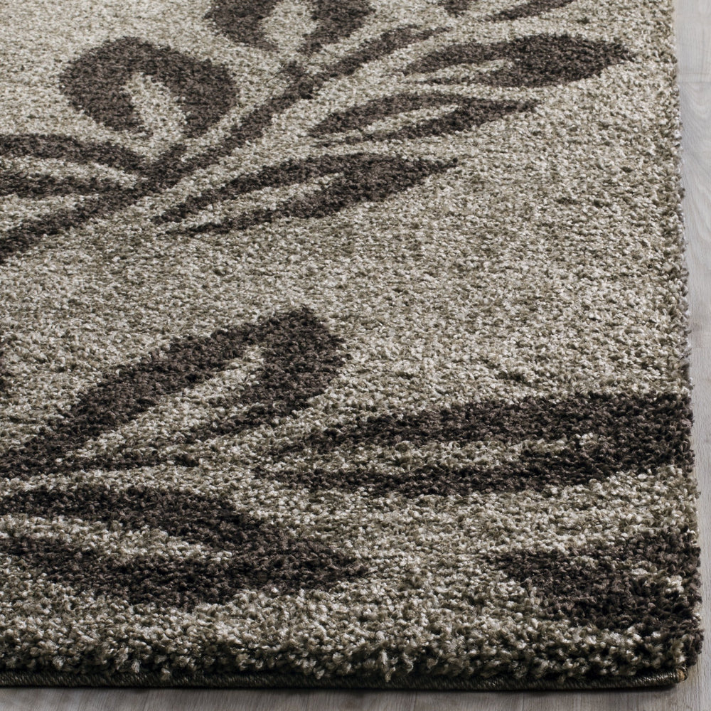 Shag Area Rug – Floral Design, Non-Shedding, 1.2-Inch Thick Polypropylene