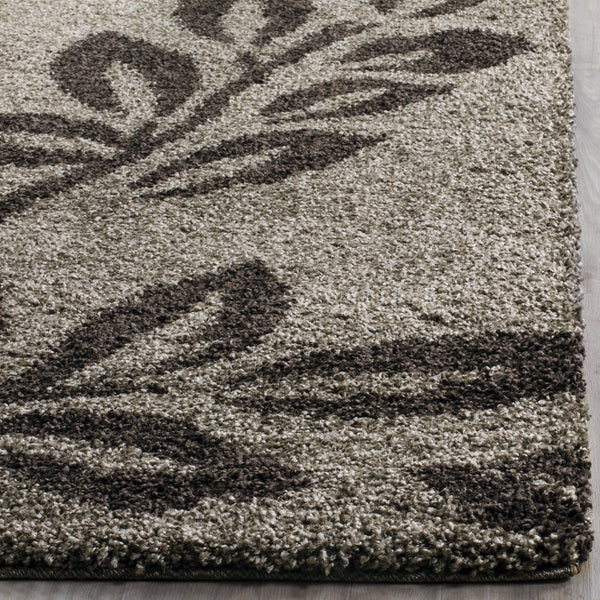 Shag Area Rug – Floral Design, Non-Shedding, 1.2-Inch Thick Polypropylene