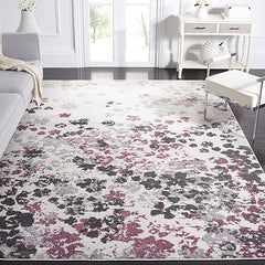Floral Area Rug 10x14 Rectangular – Polypropylene, Non-Shedding, Indoor