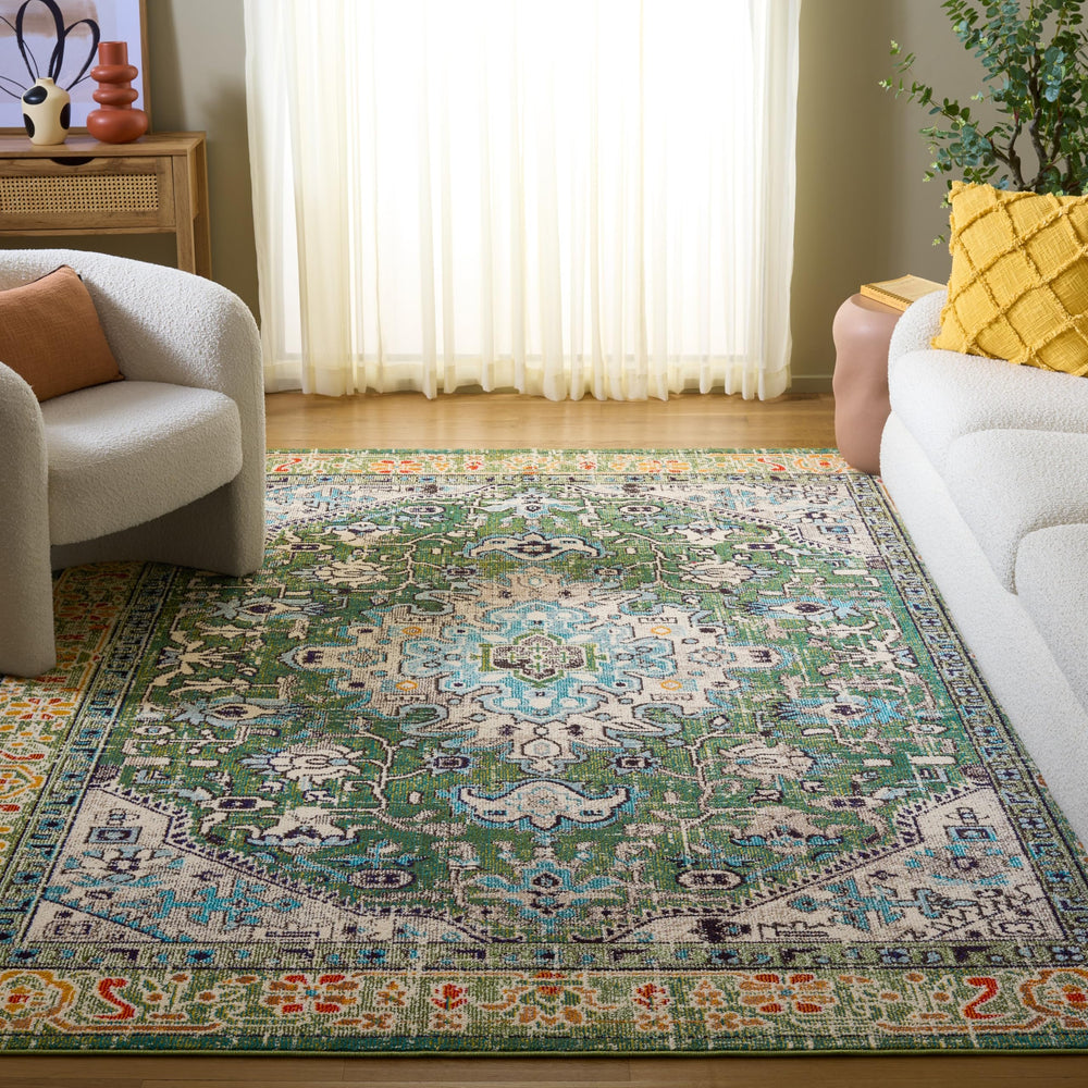 12x15 Boho Medallion Area Rug – Polypropylene, Non-Shedding, Indoor