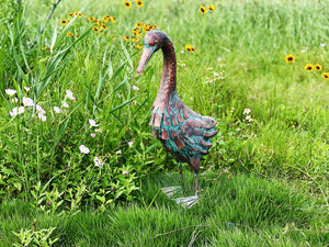 Metal Duck Garden Statue – Outdoor Lawn & Patio Sculpture, 25 Inch