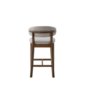 ACTU Counter Stools Set of 2, 26” Upholstered Bar Stools, Solid Wood, Mid-Century Modern