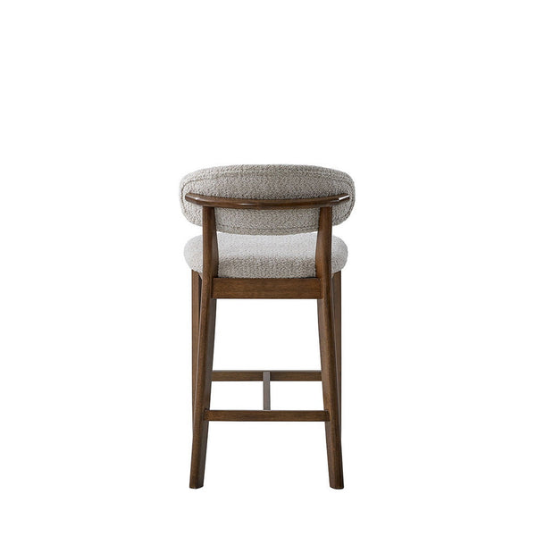 ACTU Counter Stools Set of 2, 26” Upholstered Bar Stools, Solid Wood, Mid-Century Modern