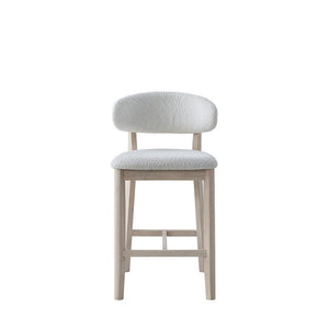 ACTU Counter Stools Set of 2, 26” Upholstered Bar Stools, Solid Wood, Mid-Century Modern