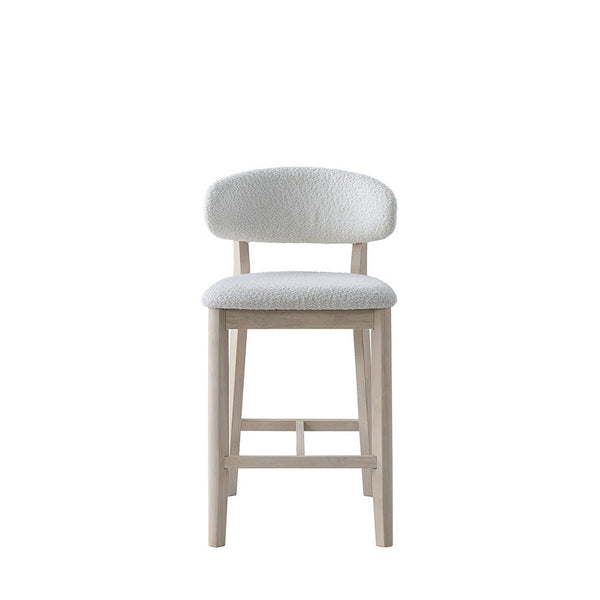 ACTU Counter Stools Set of 2, 26” Upholstered Bar Stools, Solid Wood, Mid-Century Modern