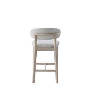 ACTU Counter Stools Set of 2, 26” Upholstered Bar Stools, Solid Wood, Mid-Century Modern