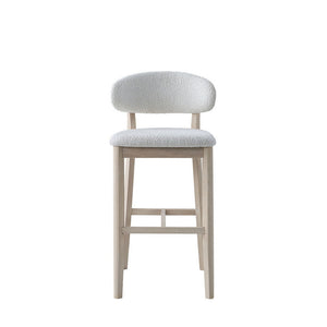 ACTU Bar Stools Set of 2, 30” Upholstered Bar Height Stools, Solid Wood, Mid-Century Modern