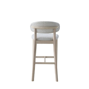 ACTU Bar Stools Set of 2, 30” Upholstered Bar Height Stools, Solid Wood, Mid-Century Modern