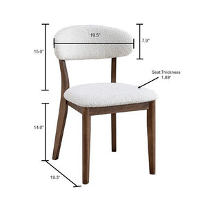 ACTU Scandinavian Dining Table Set with Upholstered Chairs for Small Spaces (Seats 4–6)