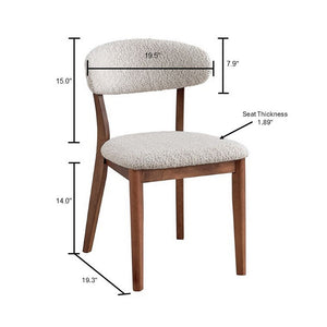 ACTU Scandinavian Dining Table Set with Upholstered Chairs for Small Spaces (Seats 4–6)