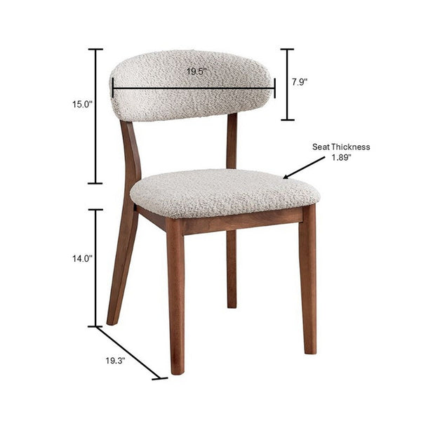 ACTU Scandinavian Dining Table Set with Upholstered Chairs for Small Spaces (Seats 4–6)