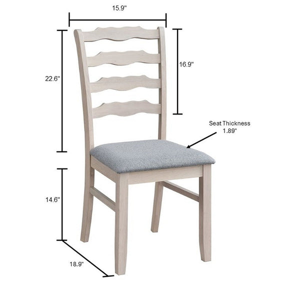 ACTU Farmhouse Dining Table Set with Upholstered Chairs for 4–6