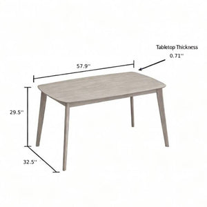 ACTU Scandinavian Dining Table Set with Upholstered Chairs for Small Spaces (Seats 4–6)