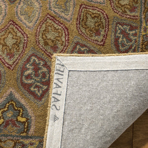 Hand-Tufted Wool Area Rug 4' x 6' – Traditional Oriental Medallion