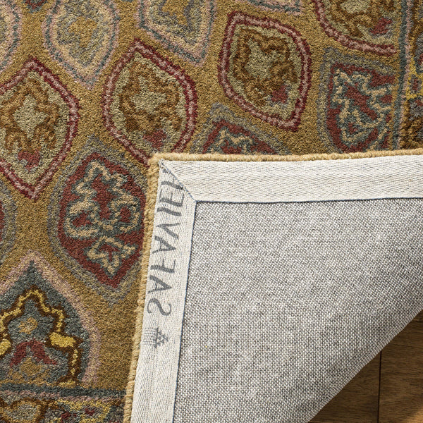 Hand-Tufted Wool Area Rug 4' x 6' – Traditional Oriental Medallion