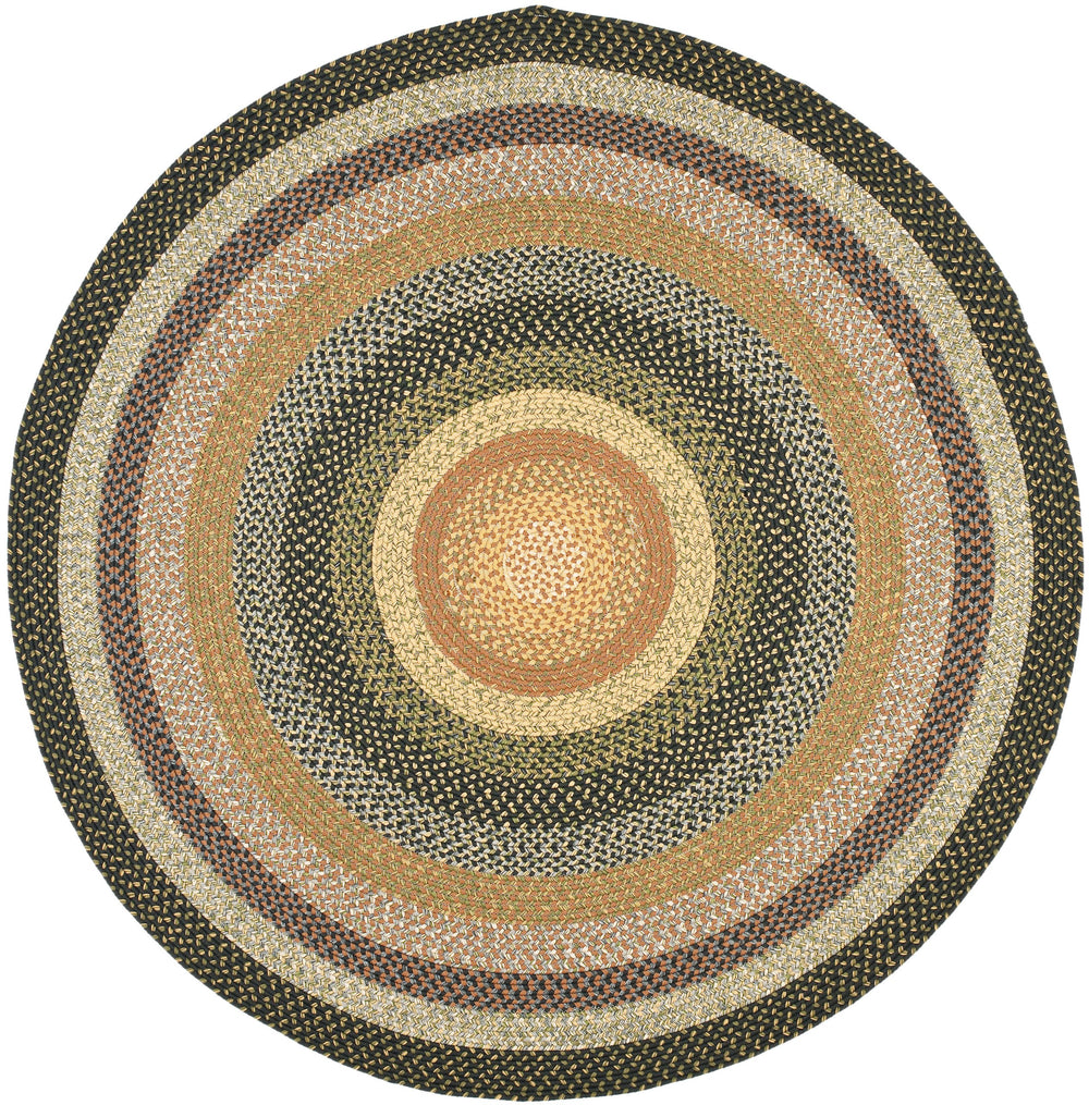 6ft Round Braided Indoor Outdoor Area Rug