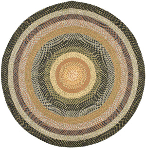 6ft Round Braided Indoor Outdoor Area Rug