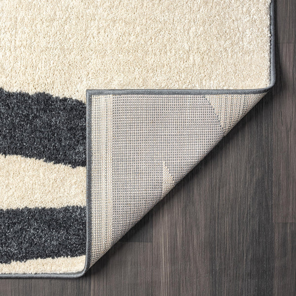Modern Ivory & Grey Area Rug