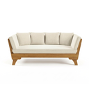 Convertible Outdoor Daybed Sofa – 3-Seater Acacia Wood Patio Couch