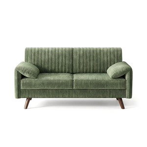 Chenille Loveseat Sofa with Padded Arms – 64.5" Modern Couch for Living Room