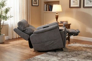 Serenity Slate Grey Ultra Infinite Position Lift Chair with Power Headrest, Heat, Massage & Wireless Charging