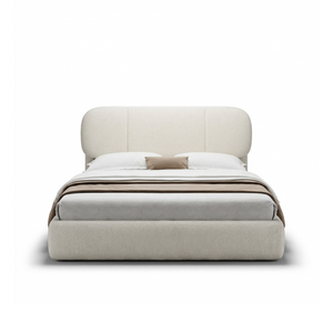 Upholstered Platform Bed Frame with Storage Drawers & LED Lights