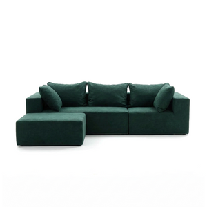 Modular L-Shaped Sectional Sofa with Deep Seat