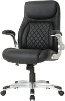 Ergonomic PU Leather Office Chair with Click-5 Lumbar Support